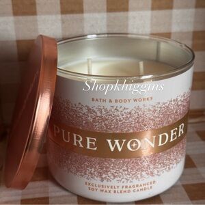 NEW B&BW Pure Wonder 3 wick soy wax blend candle